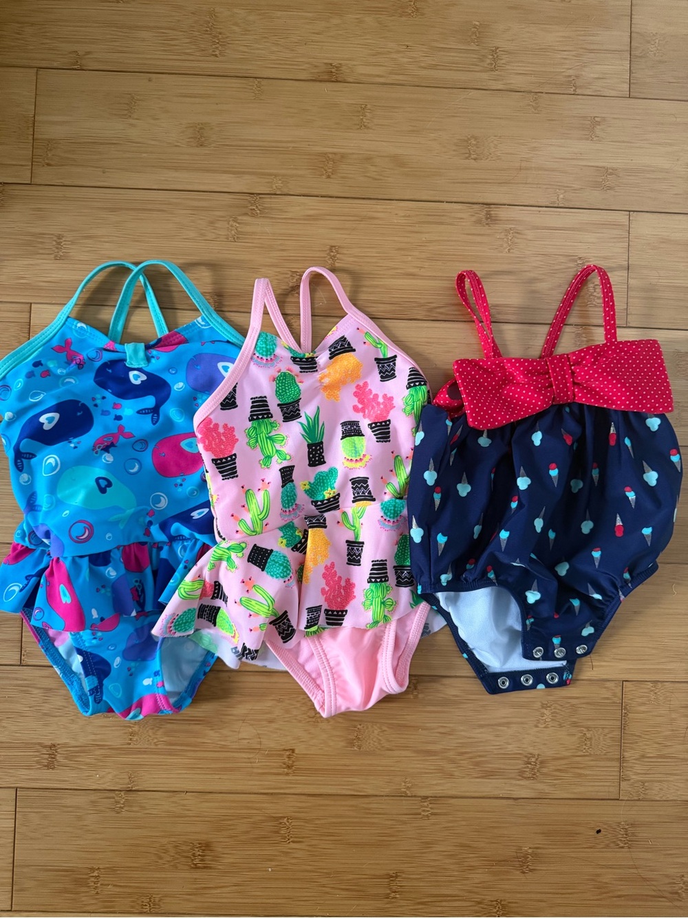 Set of 3 Baby Girl Swimsuits